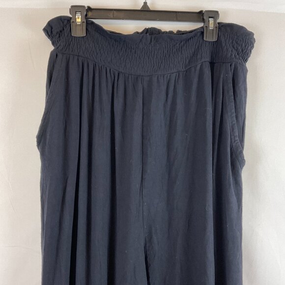 Daily Practice Jogger Pants L Blue-Black Elastic Waist Pockets Oversized - Picture 2 of 9